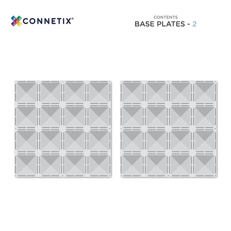 CONNETIX Clear Base Plate Pack, 2 Pieces