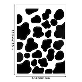 Wanmu 286Pcs Cow Print Stickers, Black Cow Print Decor Decals for Wall Cars Cups, Self-Adhesive Vinyl Peel and Stick Wall Decals for Bedroom Living Room Bathroom Home Wall Decor
