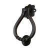 Twisted Iron Door Knocker with Simple, Graceful Style - Black