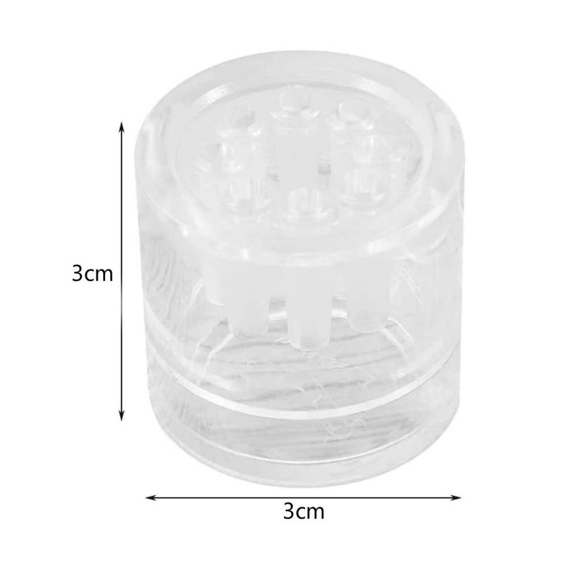 ANCLLO 5Pcs Transparent Acrylic 8 Holes Worm Catch Aquarium Supplies