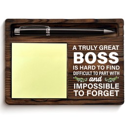 Boss Gifts for Men, Gifts for Bosses Boss's Day Thank You Appreciation Retirement Birthday, Best Boss Gift Sticky Note Holder for Office Decor