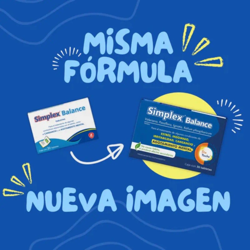 Simplex Balance Pasiflora Cansancio Mental 30 Tab 4 Pack