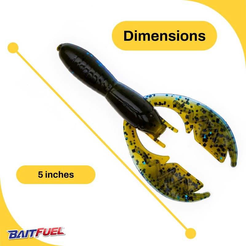 BAITFUEL PACA Craw Creature Bait Infused with Supercharged X55 Formula