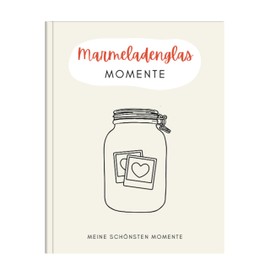 memoriecation Jam Jar Moments Book - Memory Book for Your Most Beautiful Moments - Moment Collector with Space for More than 140 Happiness Moments - Creative Gifts for Men and Women