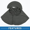 A ABSOPRO Full Face Mask Brim Design Adjustable 13.78" Windproof