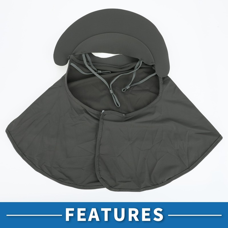 A ABSOPRO Full Face Mask Brim Design Adjustable 13.78" Windproof