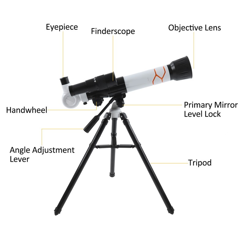 Children Astronomy Telescope with Adjustable Tripod Lightweight Portable Telescope for