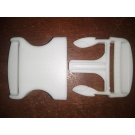 Unbranded Single White Plastic Side Release Buckles - 2 Inch Wide Heavy Duty