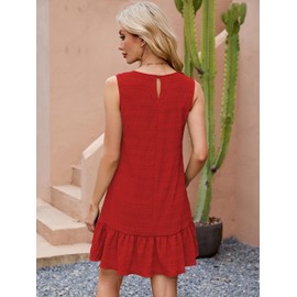 Naggoo Beach Dress for Women Sleeveless Short Dress Summer Outfits for Women 2025