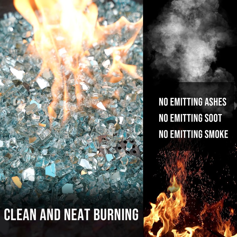 Skyflame 10-Pound Fire Glass for Fireplace Fire Pit and Landscaping,