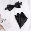MAGICLULU Bow Tie Set, Pocket Square Tuxedo Belt, 3-Piece Accessory