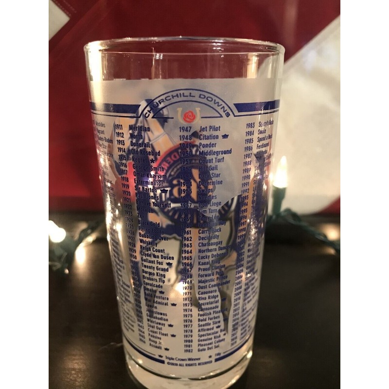 Churchill Downs Genuine Product SET OF 4 KENTUCKY DERBY GLASSES