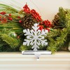 Fowecelt Snowflake Christmas Stocking Hanger Free Standing Stocking Holder Hook,