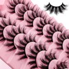 7P-807 3D False Eyelashes, Cat Eye, Fluffy Volume, Curly, Cat-Eye,