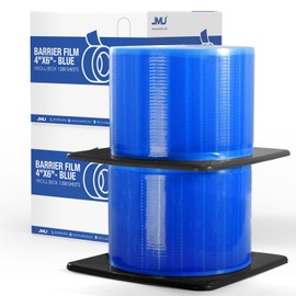 JMU Barrier Film 2 Rolls, Barrier Film Tattoo Blue Barrier Tape for Dental Medical Tattoo, 4 x 6 Inch
