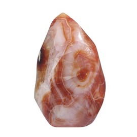 TUMBEELLUWA Carnelian Crystal Obelisk Tower for Shelf Desk Decor, Flame Shaped Crystals and Healing Stones for Positive Energy 0.88-1.10 LBS