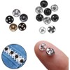 48Pcs Silver Metal Fastener Buttons Mini Sew-on Snap Buttons Press