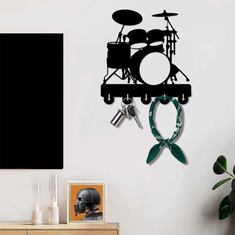 Drum Wall Hook Multi-Purpose Wall Hanger Coat Bags Clothes Keys
