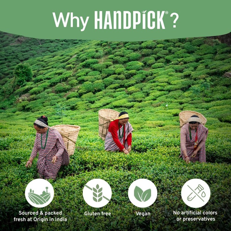 HANDPICK, Green Tea Loose Leaf (255g/9oz) 127 Cups | Non-GMO,