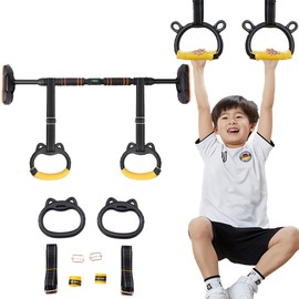 XUBX Gymnastics Rings Fitness Equipment for Children, Gymnastics Rings, Exercise Rings, Multifunctional Fitness Rings, Children's Gymnastics Gym Rings for Children's Swing Garden Swing (Maximum Load