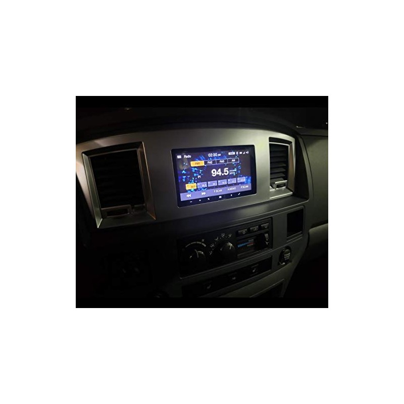Slate Grey Black and Silver Aftermarket Stereo Radio Double Din