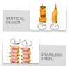 MAGICLULU Stainless Steel BBQ Skewers Vertical Design 10pcs Metal Skewers