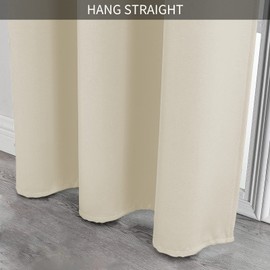 Joydeco Door Curtain for Closet Doors 78 Inches Long 1 Panel, Blackout Doorway Curtain for Open Closet Bedroom, Room Divider for Privacy (Light Beige, 52Wx78L)