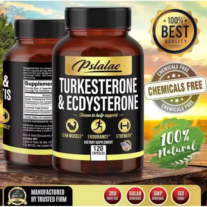 Suplementos Turkesterona Ecdysterona 1000mg 120 Capsula