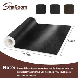 Shagoom Leather Repair Patch, 17X79 inch Strong Sticky Repair Patch Self Adhesive Waterproof, DIY Large Leather Patches for Couches, Furniture, Sofa, Car, Chair (Coffee, 17X79 inch)