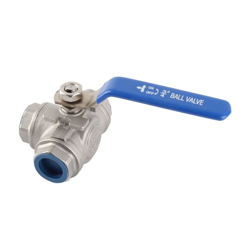 1pc Stainless Steel SUS304 Pipe Ball Valve Three Way T