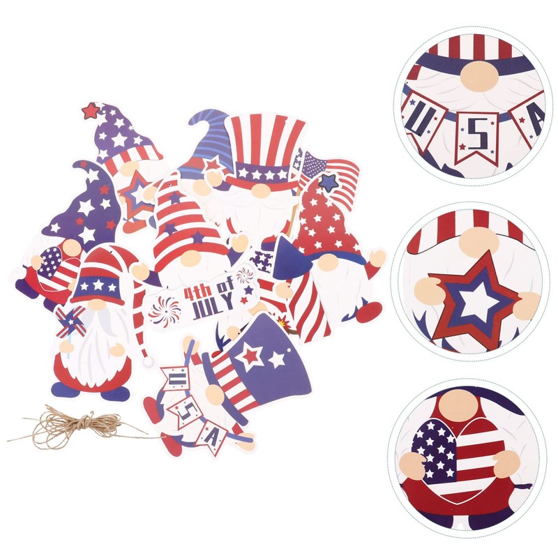 ABOOFAN 1set Independence Day Banner Patriotic Bunting for July Party