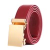 Tonywell Men's Leather Ratchet Belt with Automatic Buckle, 1 3/8"