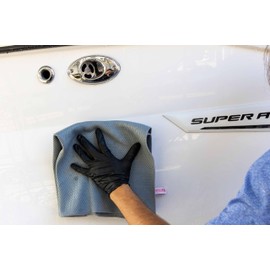 Gtechniq Marine Microfibre Buff Cloth for Boats, Yachts, Powerboats and Jet Skis, Ultrasoft Cleaning Cloth with Ultra Split Fibres, Machine Washable, 40 x 40cm 300GSM - Pack of 3 Cleaning Cloths