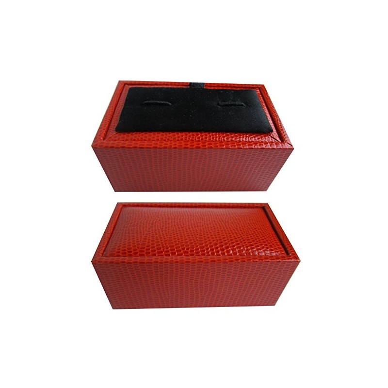 Cufflinks Film Roll Shiny Gunmetal Approx. 1.8/2.4 cm + Orange