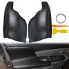 NLQR 2 Pcs Door Armrest Replacement Cover Leather Gray Compatible
