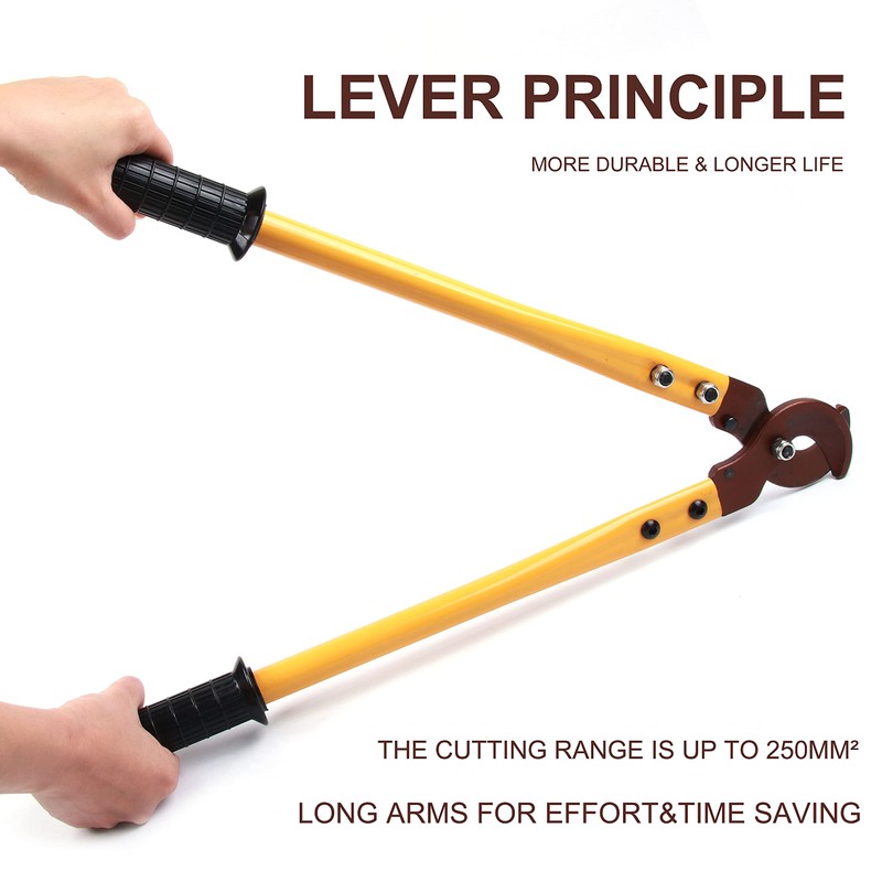 Flytuo LK-250 Heavy Duty Cable Cutters, Multifunctional Labor-saving Long Arm