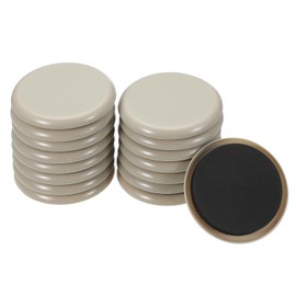 PATIKIL 3 1/2" Furniture Sliders, 16 Pcs Reusable Furniture Sliders for Hardwood Floors, Round Sliders for Moving Furniture on Carpet, Easily Move Appliances, Beds, Sofas, Wardrobes, Beige