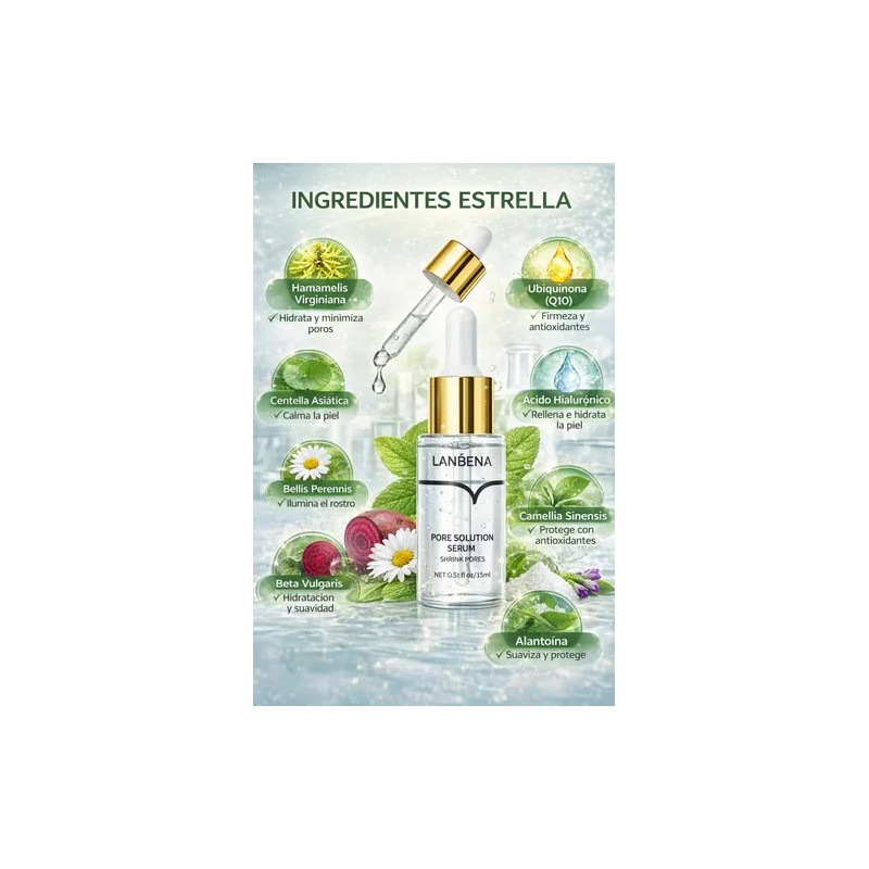 Lanbena Sérum Tratamiento Anti Poros Puntos Negros Y Acné