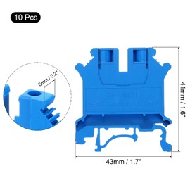 sourcing map Terminal Blocks 10 Pack USLKG2.5N Rail Mount Fuse Holder Screw Terminal Block Wire End Bracket Stopper Din Rail Screw Fixed for DIY Electronic Circuits Machine Appliances