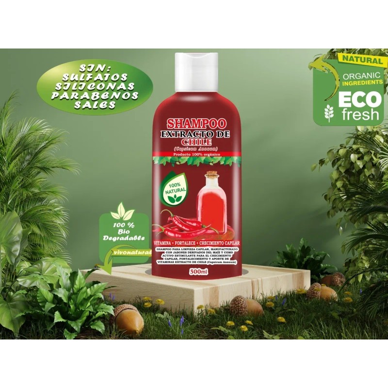 Shampoo Aceite De Bergamota 1l + Shampoo Extracto Chile 1l