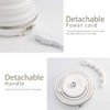 Food Grade Silicone Portable Collapsible Electric Travel Kettle (White)