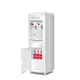 Rainfally Top Loading Water Cooler Dispenser, 3-5 Gallon Hot & Cold Dual-use Water Dispenser w/Bottom Storage Cabinet, Child Safe Lock, Energy-Saving Approved (White)