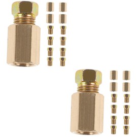 Mobestech 2pcs Brake Line Union Fitting Car Brake Line Pressure Connector Sturdy Automotive Replacement Connector