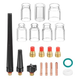 HARFINGTON 39pcs Tig Torch Kit for WP-9, WP-20, WP-25 with TIG Welding Torch Tungsten Electrode Holder Connector Ceramic Nozzle for Welding Related Equipment