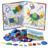 ZazzyKid Kids Magnetic Pattern Blocks Set: 216 PCS Geometric Shape