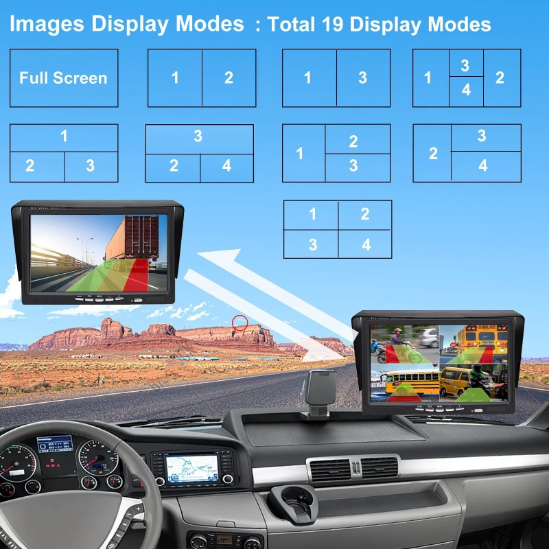iPoster 7" Wireless Backup Rear View Camera Night Vision System