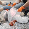 55 Gallon Clear Trash Bags, (50 Bags w/Ties) Large Clear
