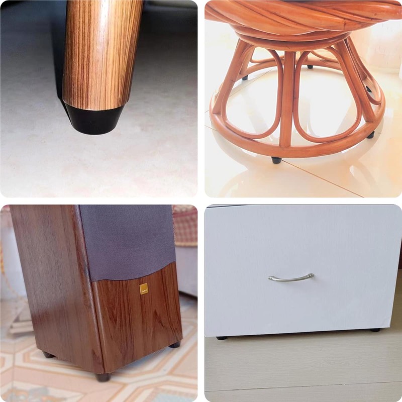 30 PCS Round Rubber Feets with Screws,Rubber Non Slip Furniture