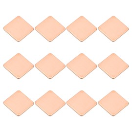 PATIKIL Copper Heatsink Pad Shims, 12 Pcs 15x15x0.8mm Copper Pad Shim IC Chipset GPU CPU Thermal Heatsink for Cooling Laptop Desktop Computer