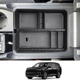 CDEFG Center Console Organizer Compatible with 2023-2025 Honda Pilot/ 2024-2025 Ridgeline Passport Accessories Middle Console Organizer Armrest Tray Storage Box
